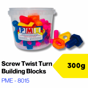 Screw twist turn building blocks