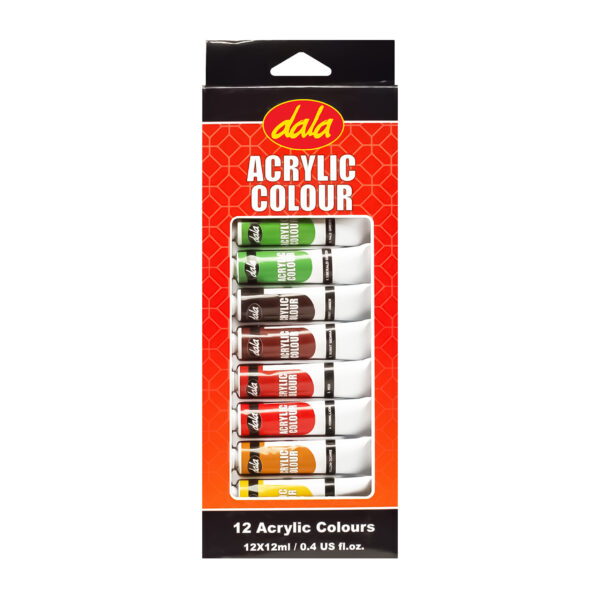 Paint Set Acrylic Colour 12 X 12Ml Tubes