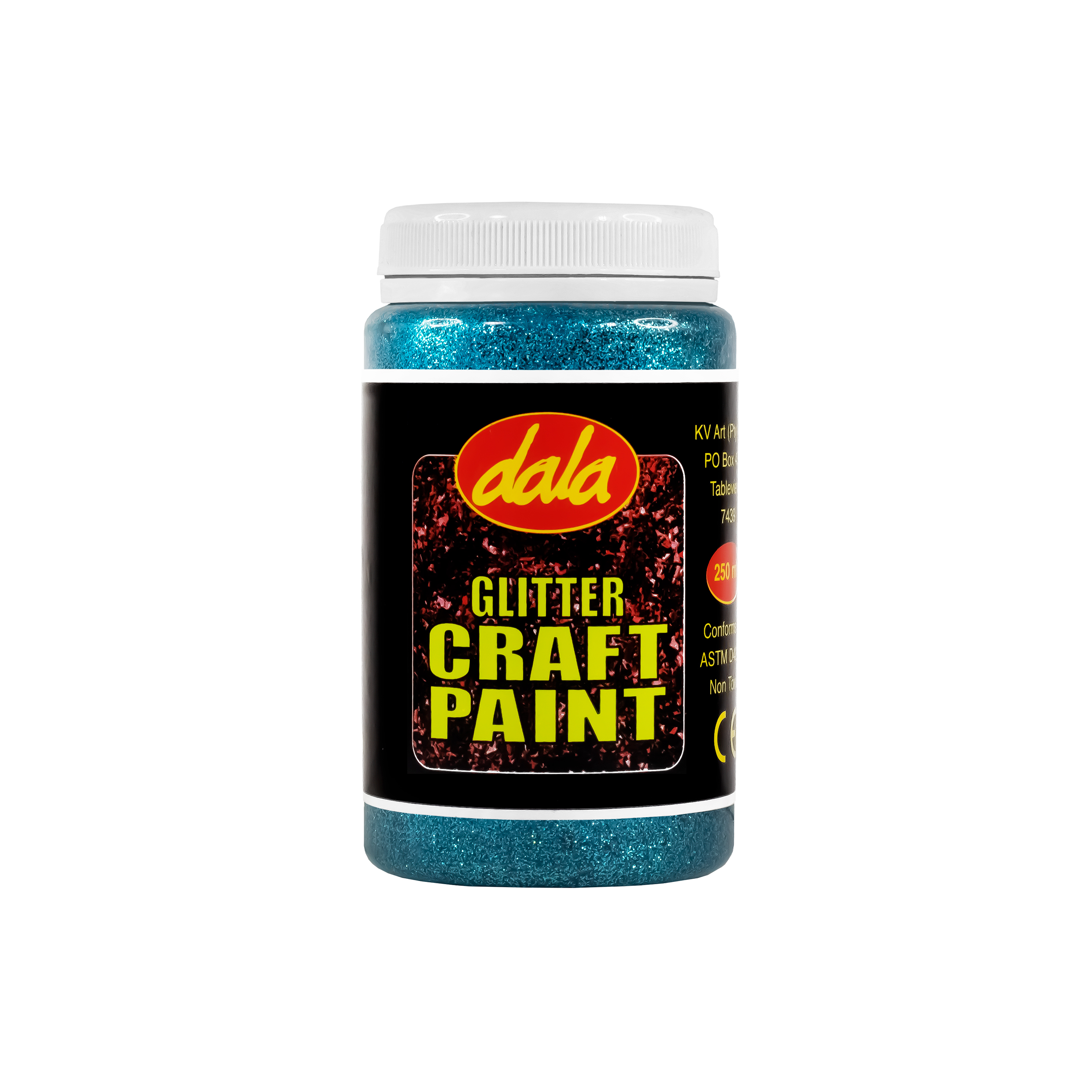 Craft Paint Glitter 250ml Aqua