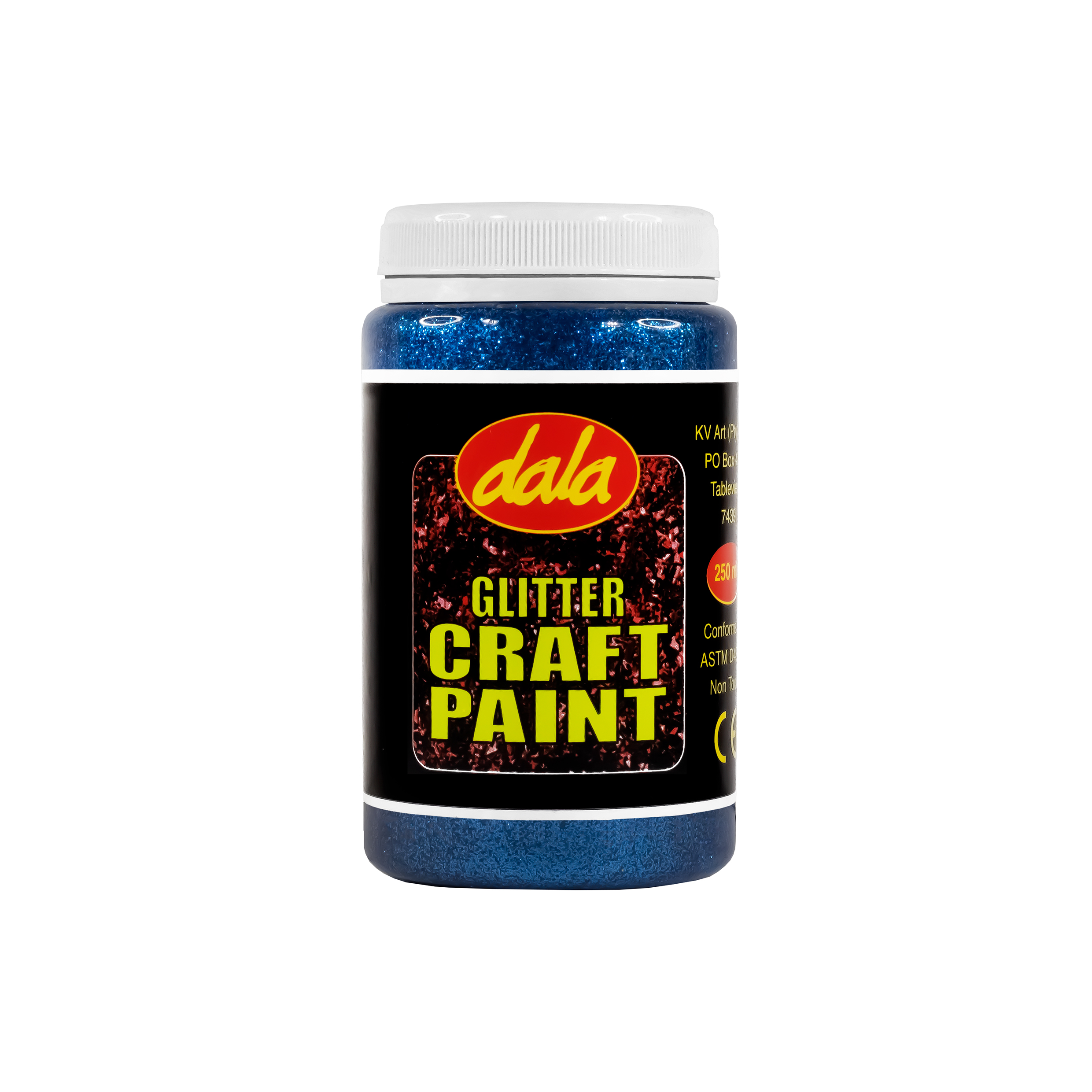 Craft Paint Glitter 250ml Blue