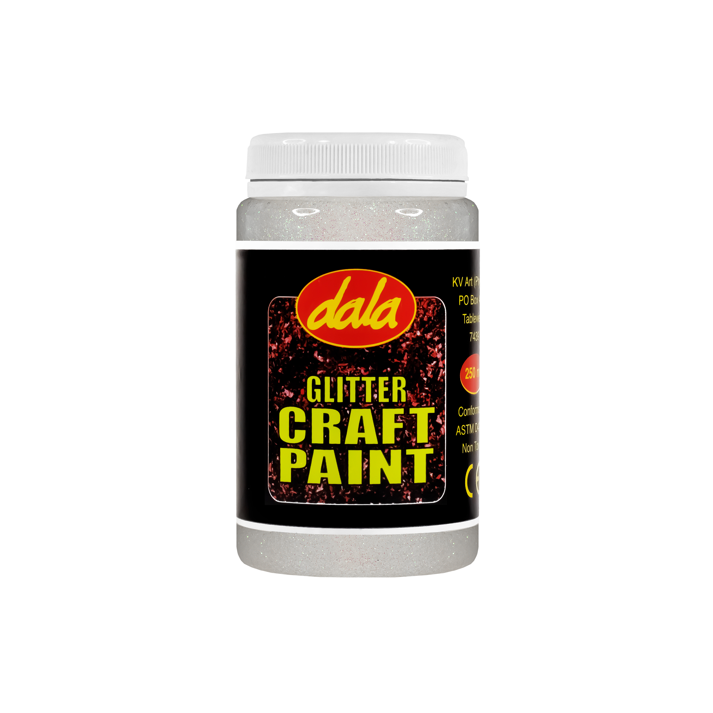 Craft Paint Glitter 250ml Crystal