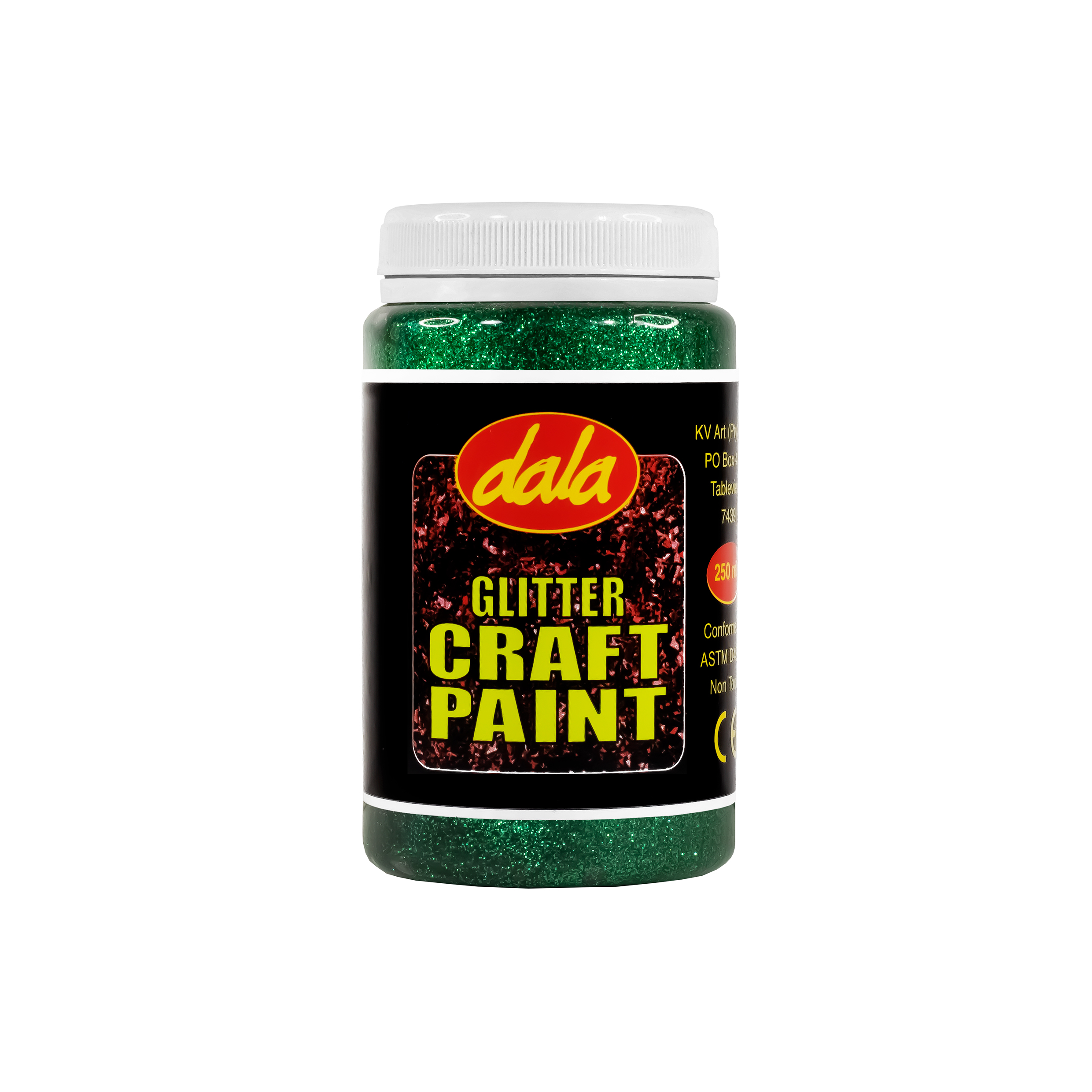 Craft Paint Glitter 250ml Green