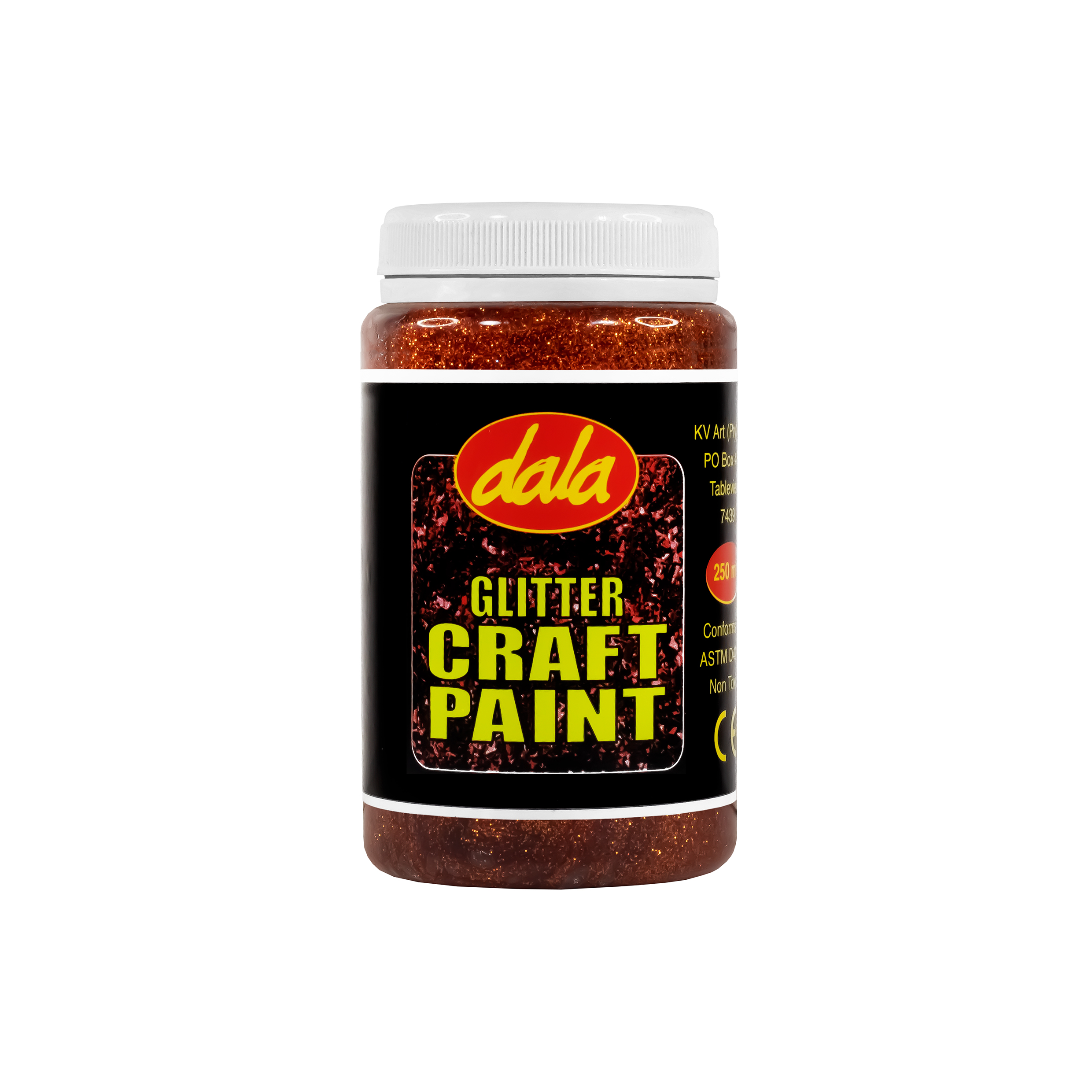 Craft Paint Glitter 250ml Rust