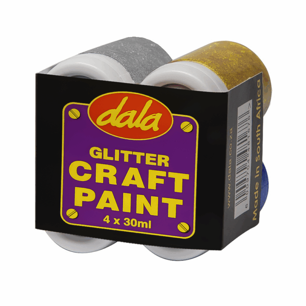 Craft Paint glitter 4 X 30ml Kit