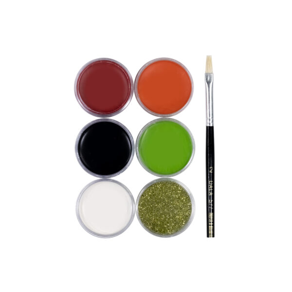 Face Paint Halloween Kit 6X10ml + Brush