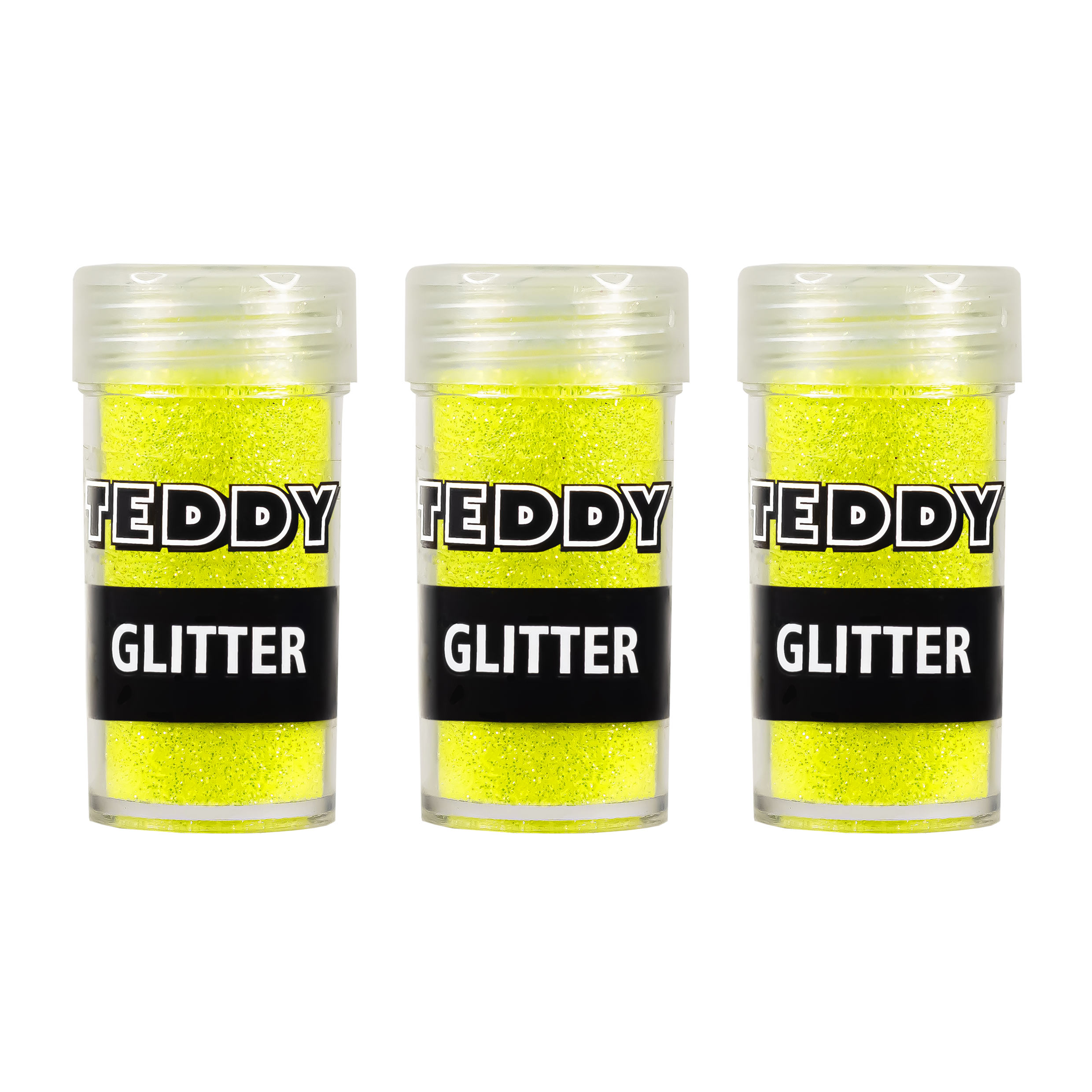 Glitter Shaker Rainbow Yellow 3x8g