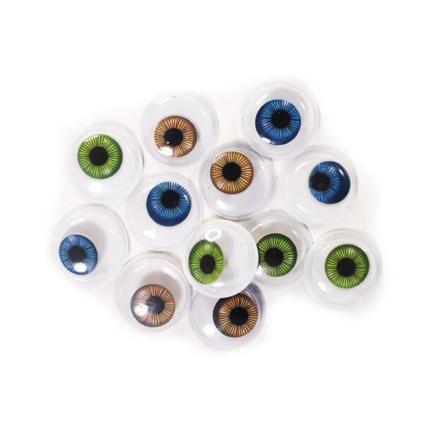 google Eyes Exotic Assorted 15mm 12Pc