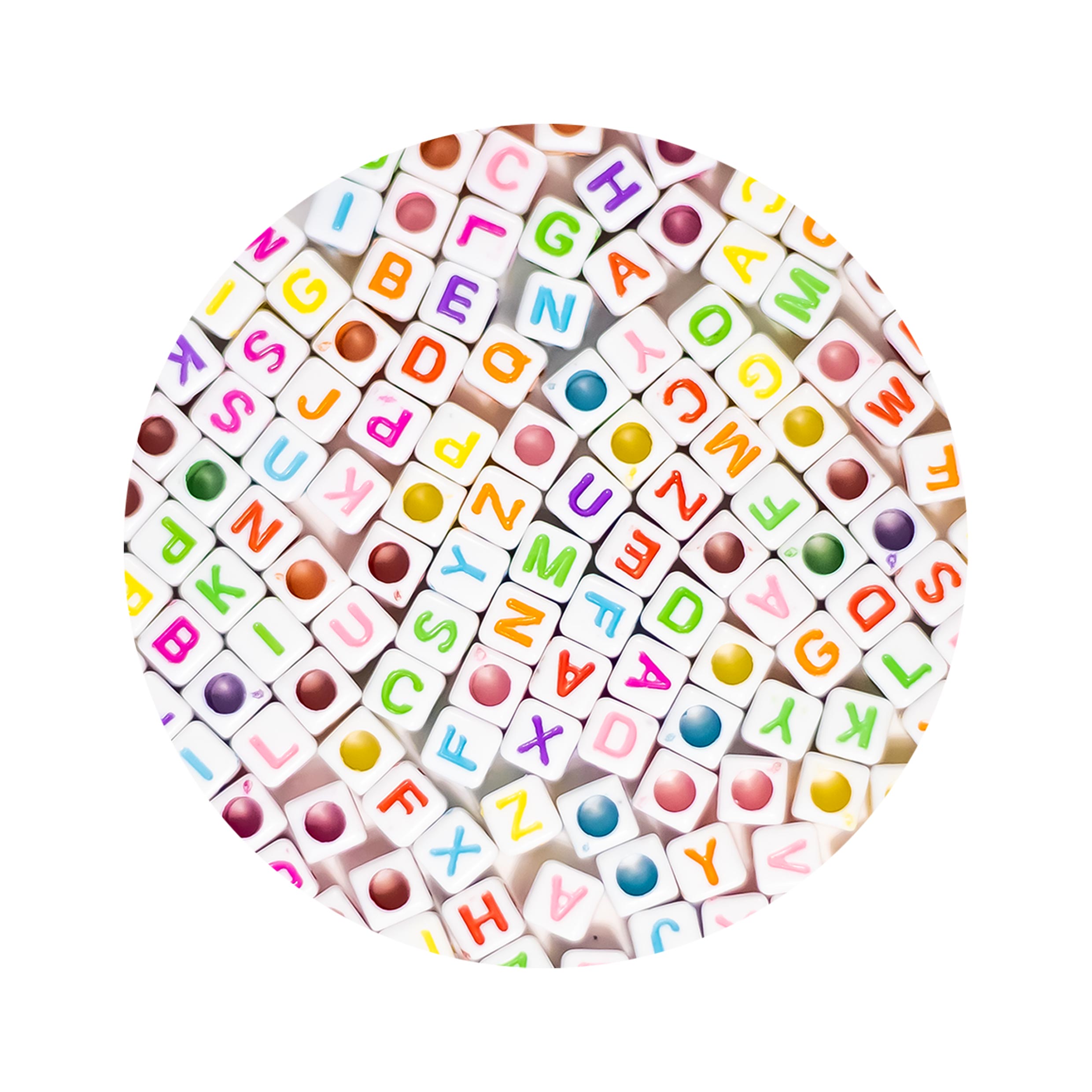 Letter Beads Acrylic 300 Pieces
