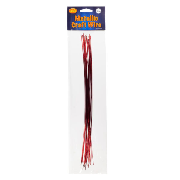 Metallic Craft Wire - Red (30Pc)