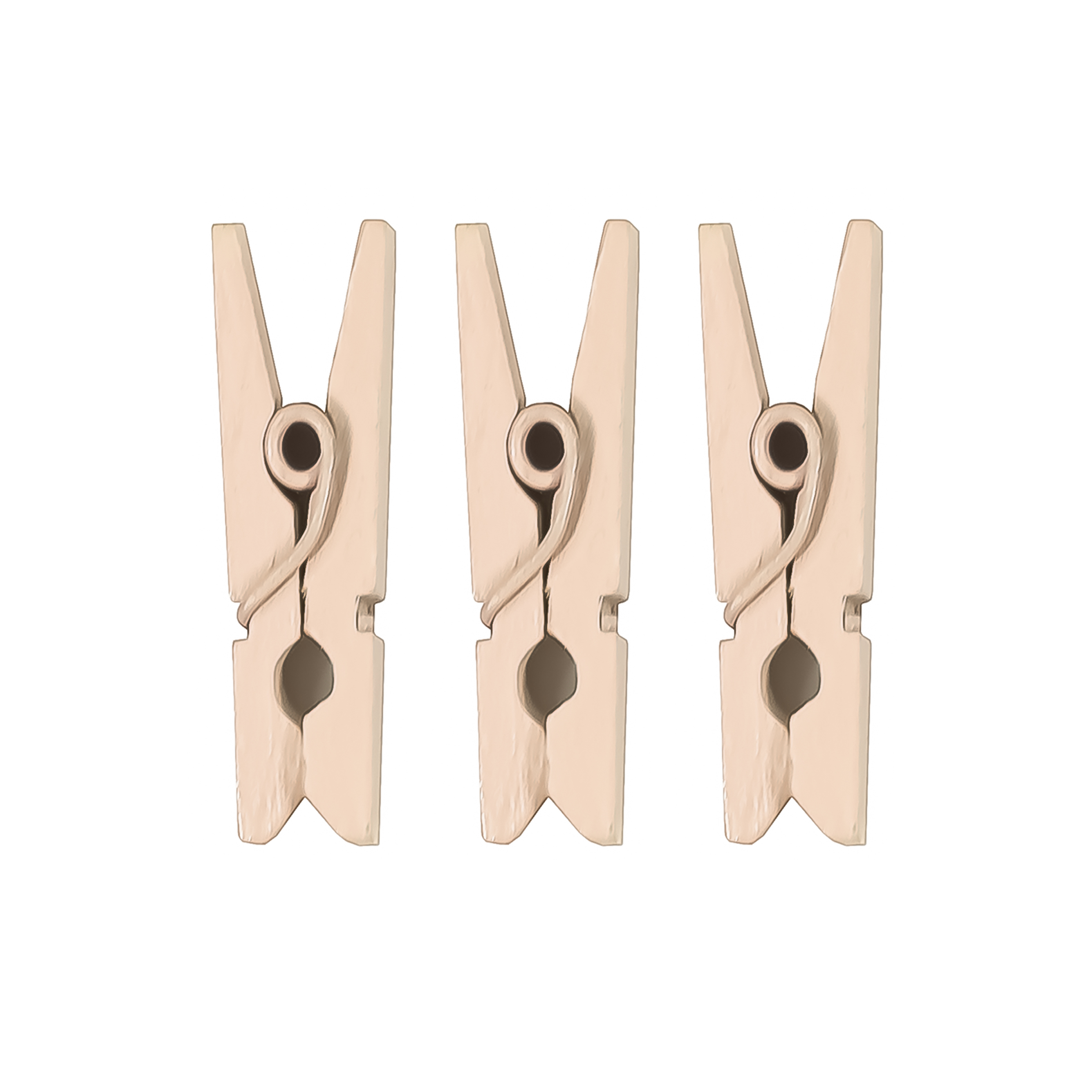 Natural Ass Wood Pegs 25mm 45mm 30pcs