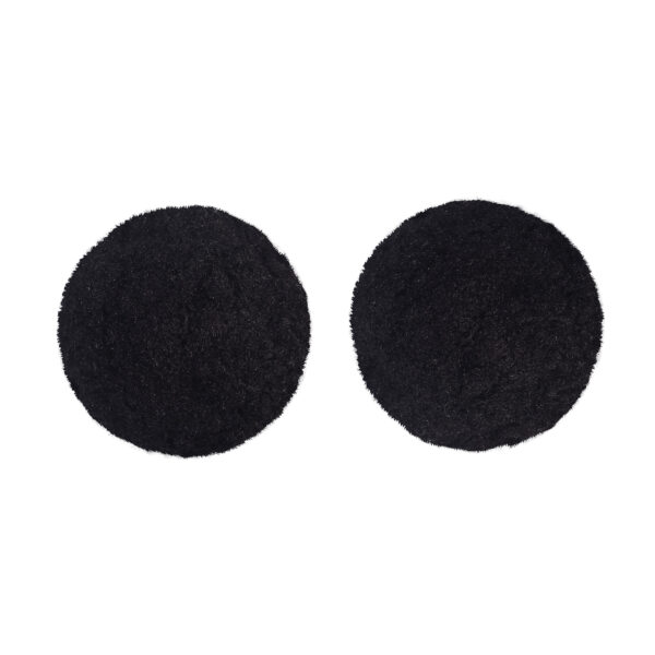 Pom Poms - Black - 70mm - 2Pc