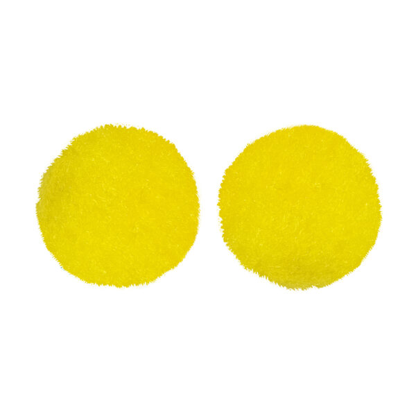 Pom Poms - Yellow - 70mm - 2Pc