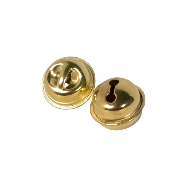 Bells Round gold 15mm X 7Pc