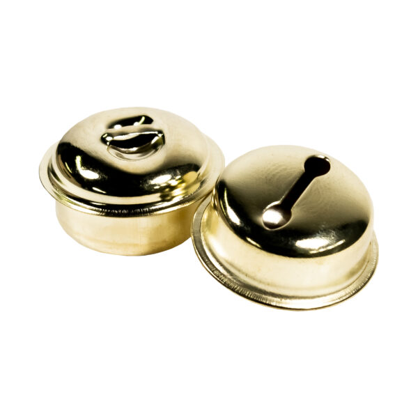 Bells Round gold 30mm X 2Pc