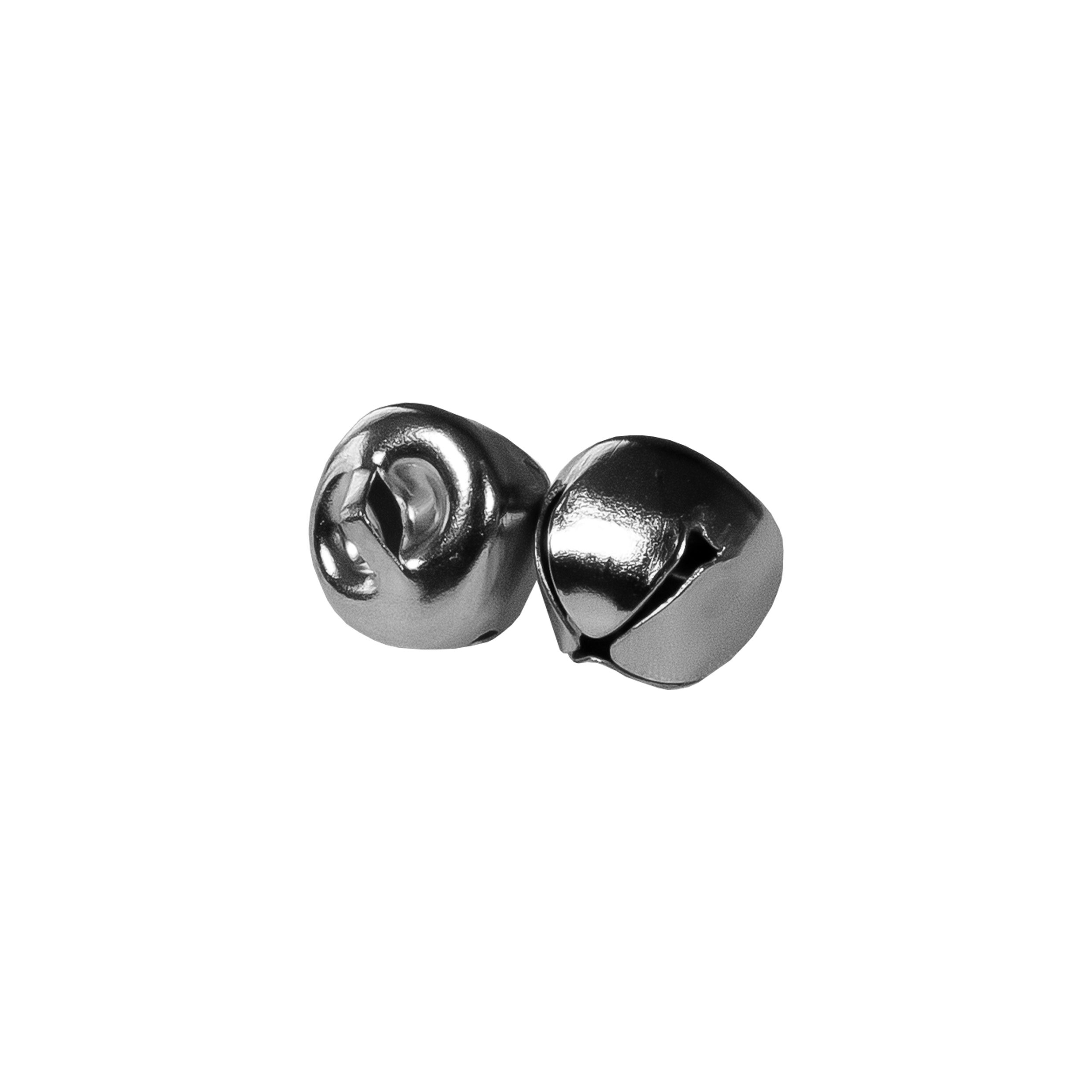 Bells Round Silver 10Mm X 9Pc