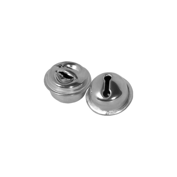 Bells Round Silver 13mm X 8Pc