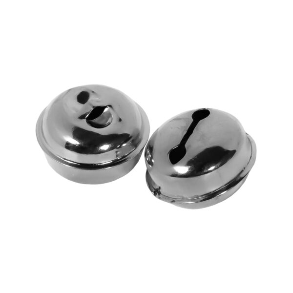 Bells Round Silver 20mm X 6Pc