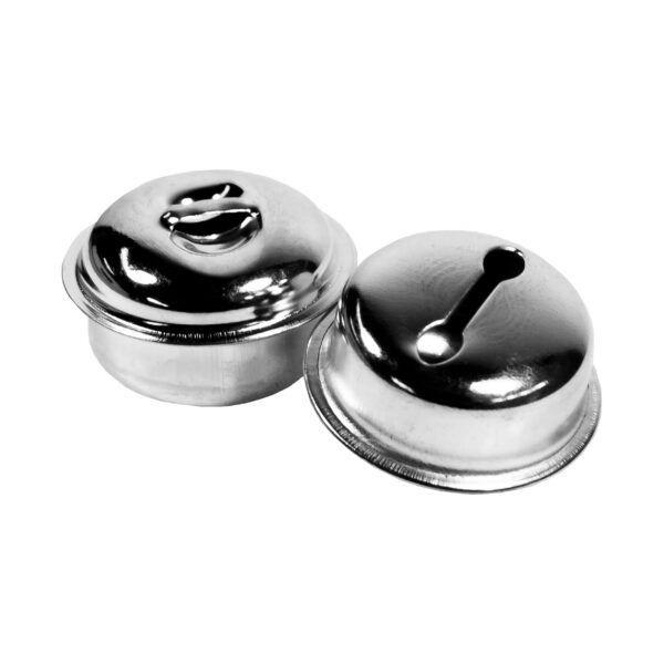 Bells Round Silver 30mm X 2Pc