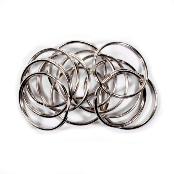 Silver Split Ring 25mm 12Pcs