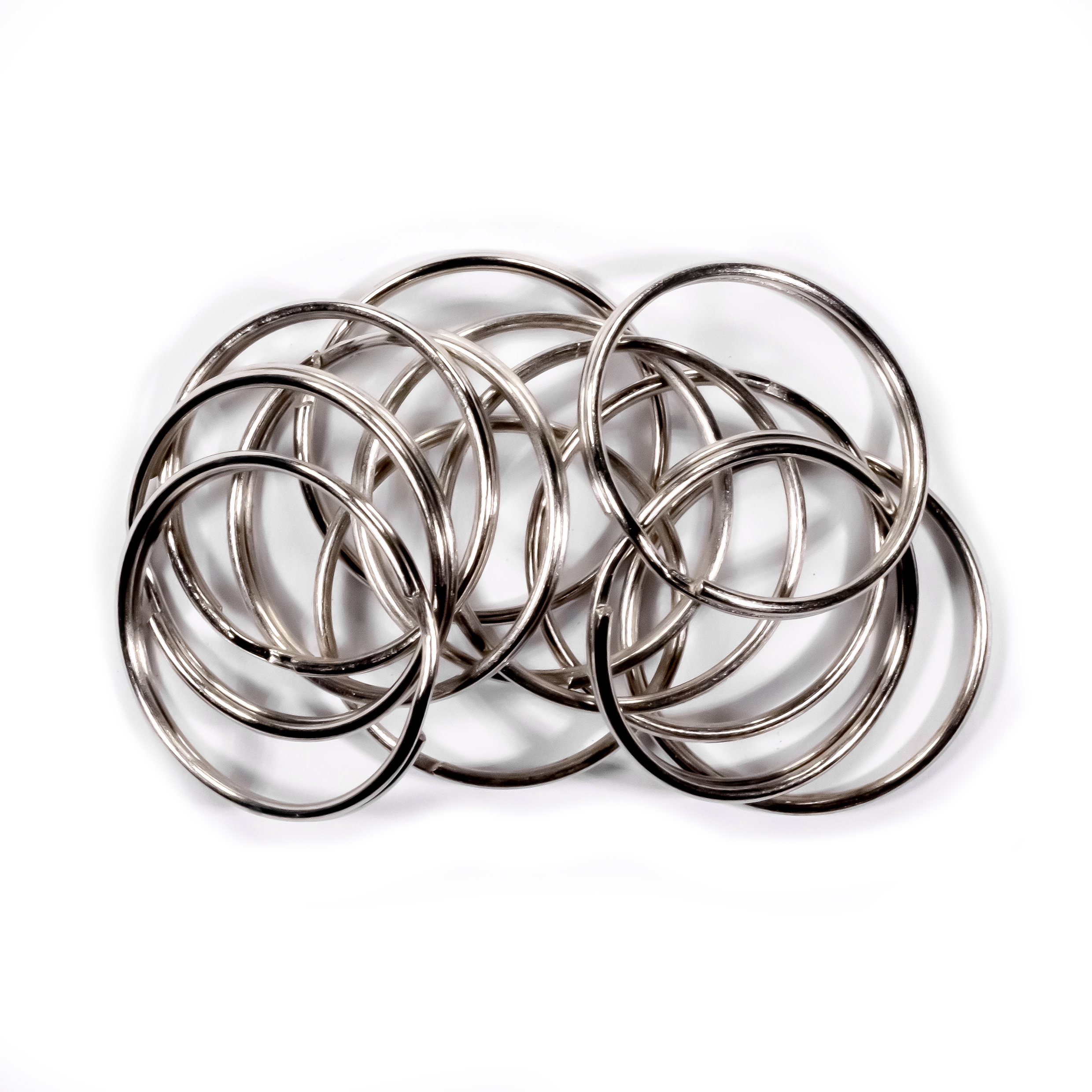 Silver Split Ring 25mm 12 pieces