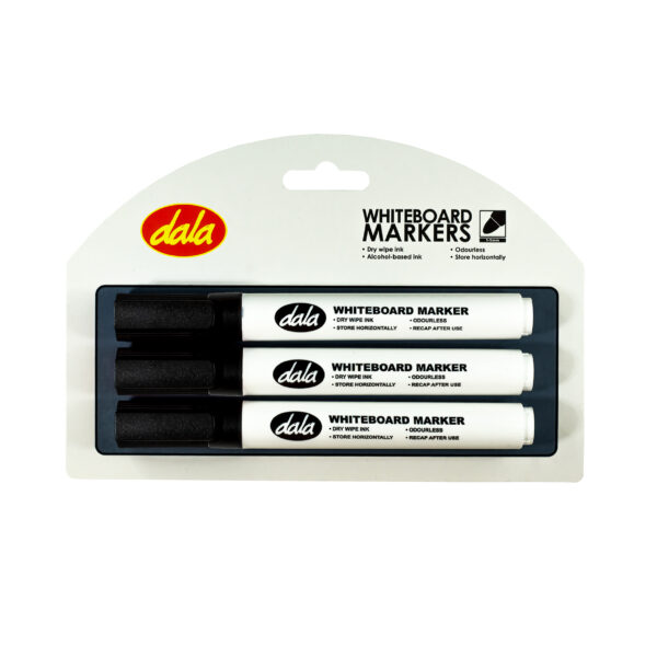 3Pcs Black Whiteboard Markers