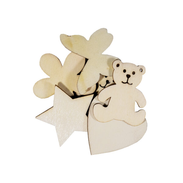 Jumbo Assorted Wood Cuts 40Pcs