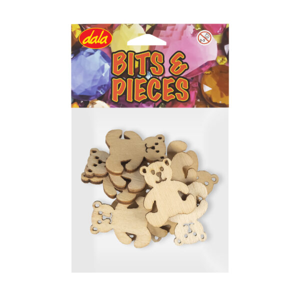 Teddy 2cm Bear Wood 10Pcs