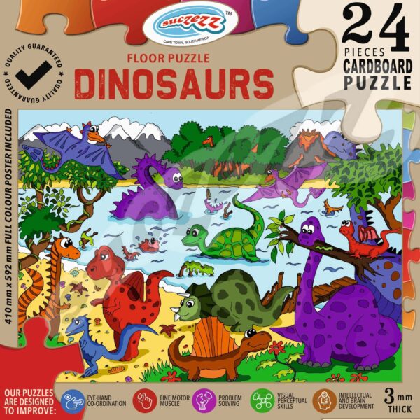 24 Pce Dinosaur Floor Puzzle (X-Large) - Out Of Stock