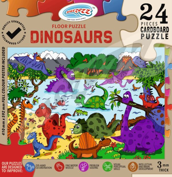 24 Pce Dinosaur Floor Puzzle (X-Large) - Out Of Stock