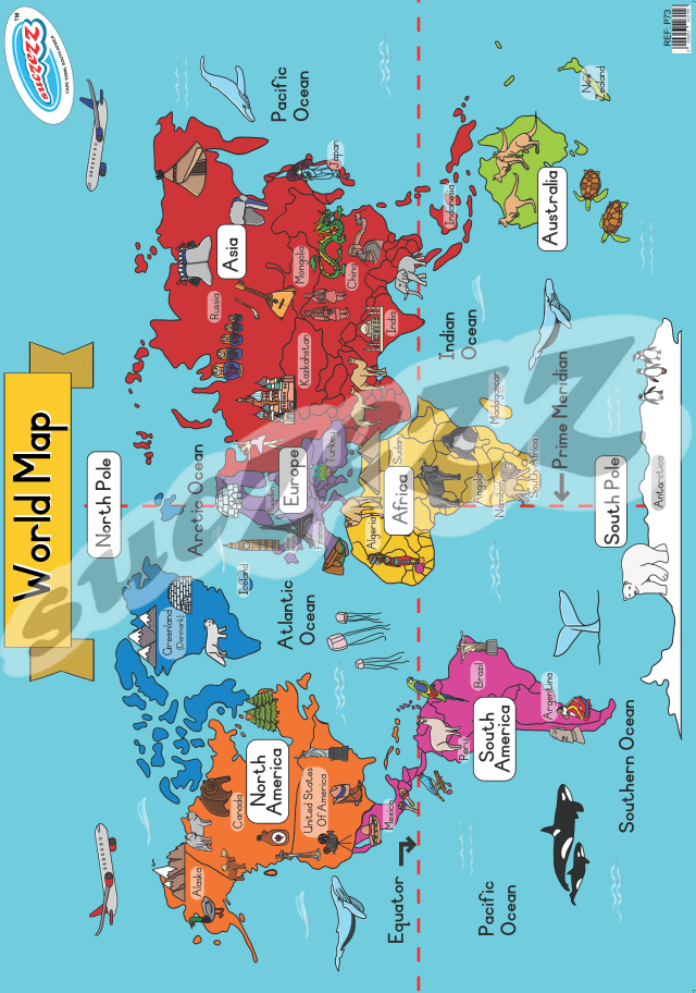 WORLD MAP - POSTER