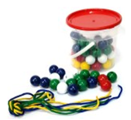 Plastic Beads 100Pc 5 Laces