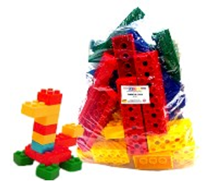 Plastic Jumbo Building Block 1Kg Bag