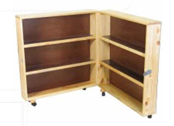 Wooden Book Corner 900X900X280