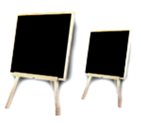 Wooden Easel and Blackboard 590Mmx900Mm