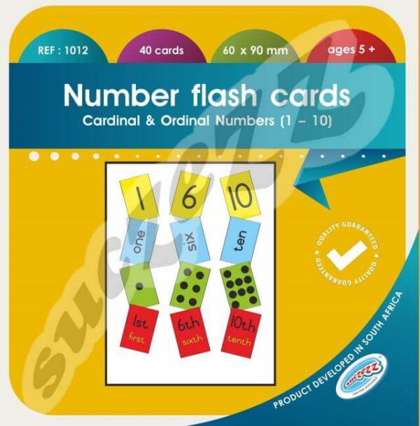 Number Flashcards Cardinal & Ordinal Numbers (1-10)