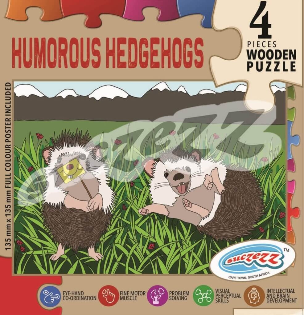 4 Pce Humorous Hedgehogs