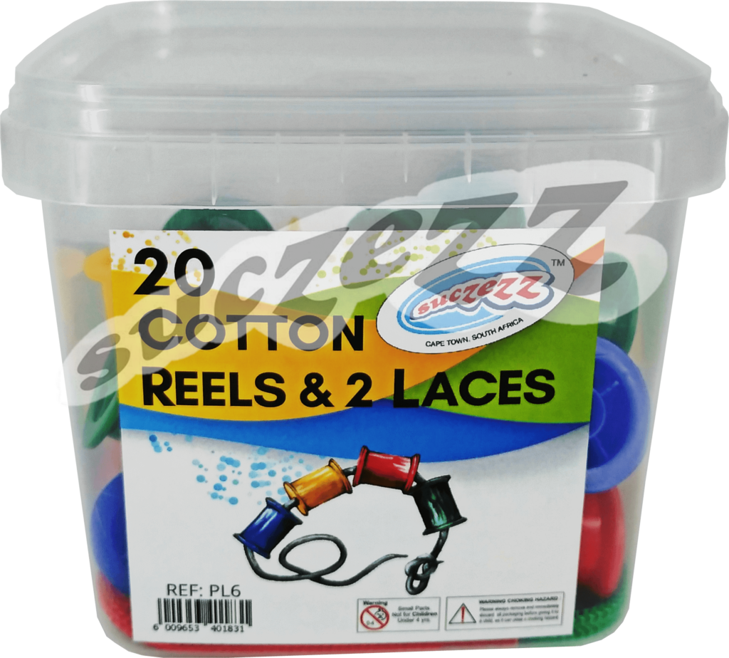 20 X  Cotton Reels & 2 Laces - In Container