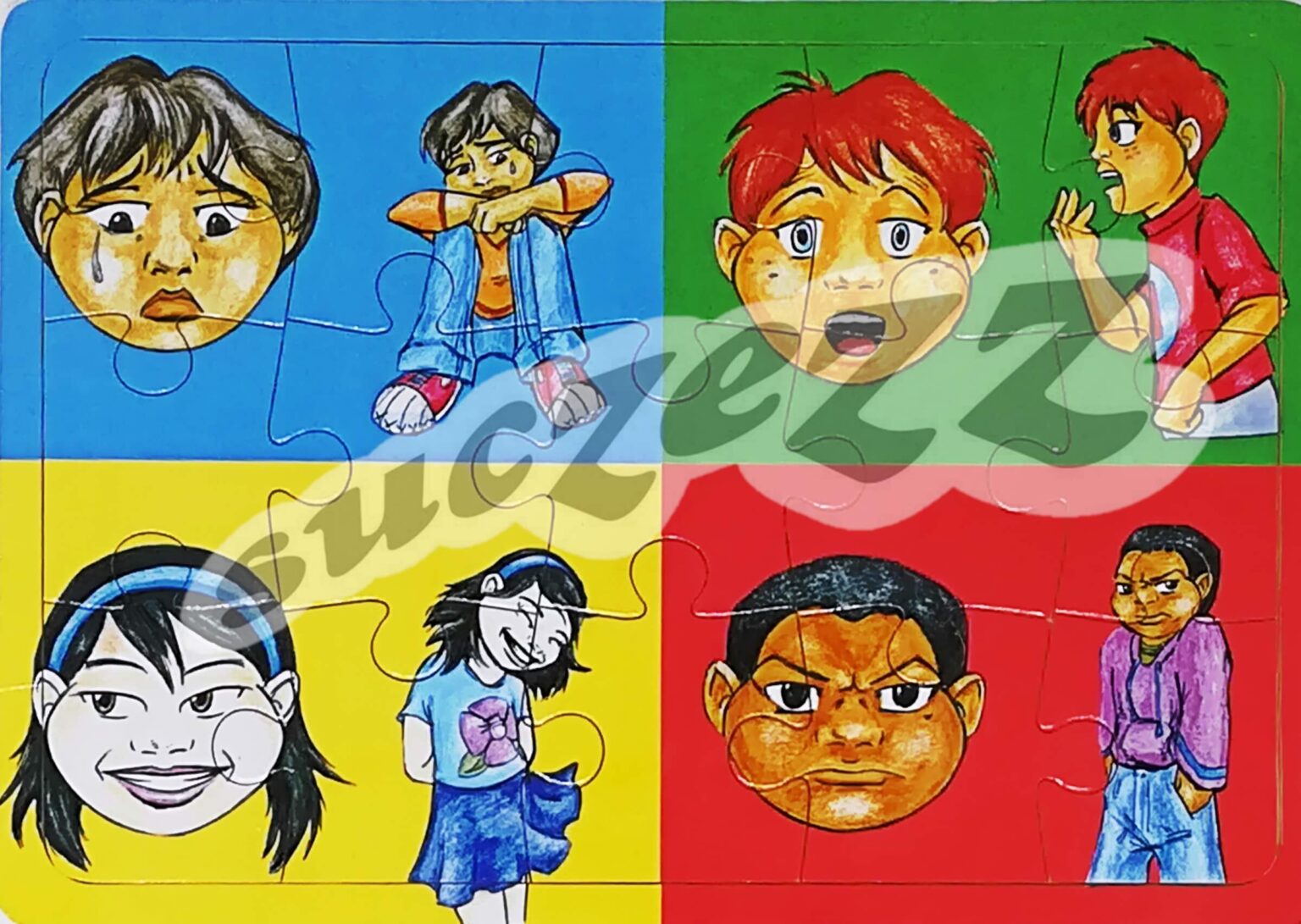 15 Pce Happy, Sad, Angry, Surprised