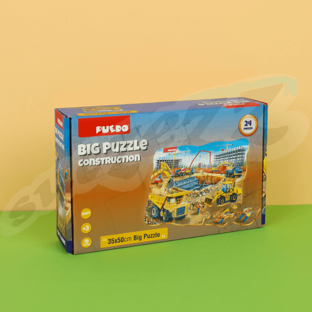 24 Pce- Big Puzzle - Construction (35X50cm)