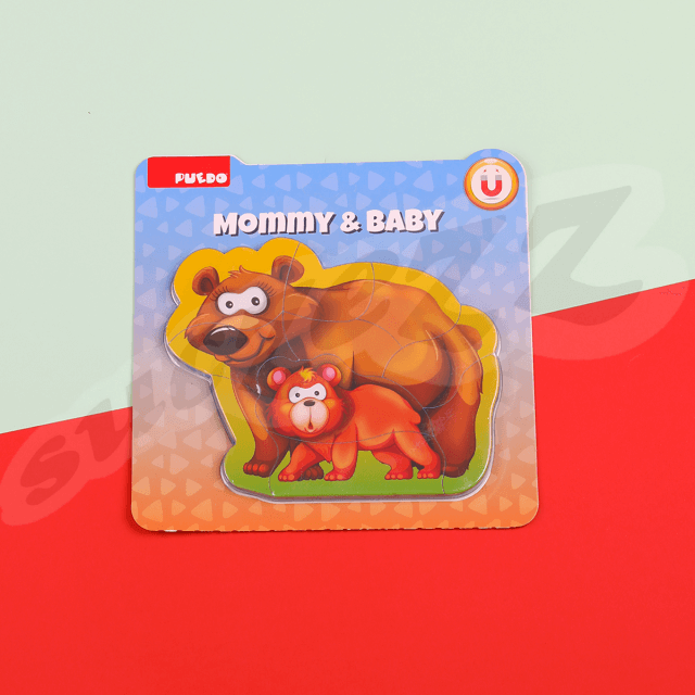 8 Pce- Magnetic Mommy & Baby Puzzle - Bear