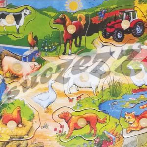 Farm Life Knob Puzzle, 9 Pce)