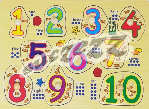 Numbers 1-10 Knob Puzzle