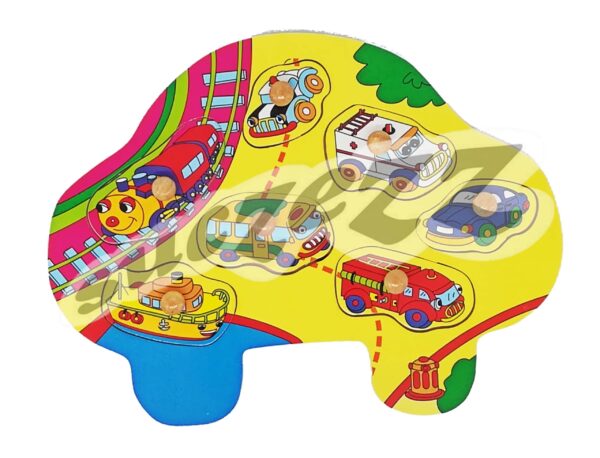 Transport Knob Puzzle In Car Shape
